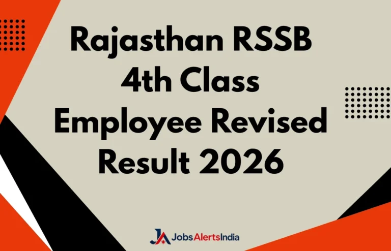 Rajasthan RSSB 4th Class Employee Revised Result 2026