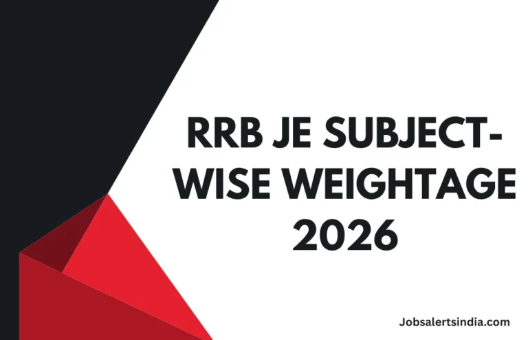 RRB JE Subject-Wise Weightage 2026