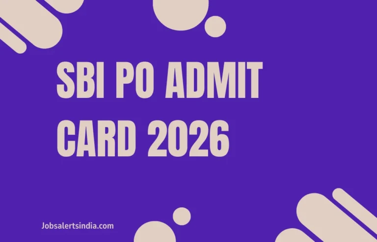 SBI PO Admit Card 2026 Released – Download Prelims Call Letter for 1,500 Vacancies Before August 2 Exam