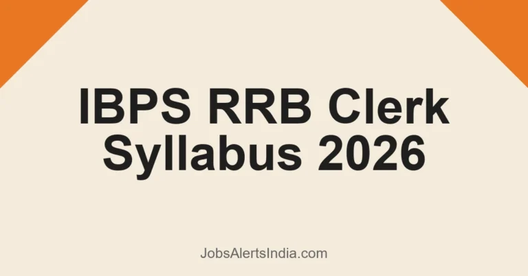 Ibps Rrb Clerk Syllabus 2026