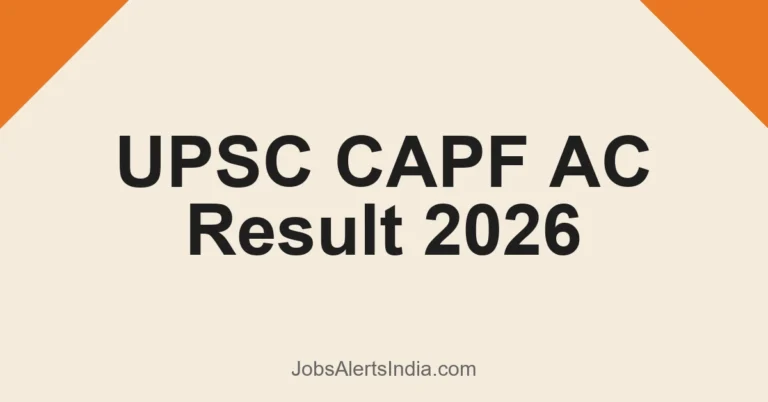 UPSC CAPF AC Result 2026 - Download Written Exam Merit List PDF 1 Upsc Capf Ac Result 2026 V2