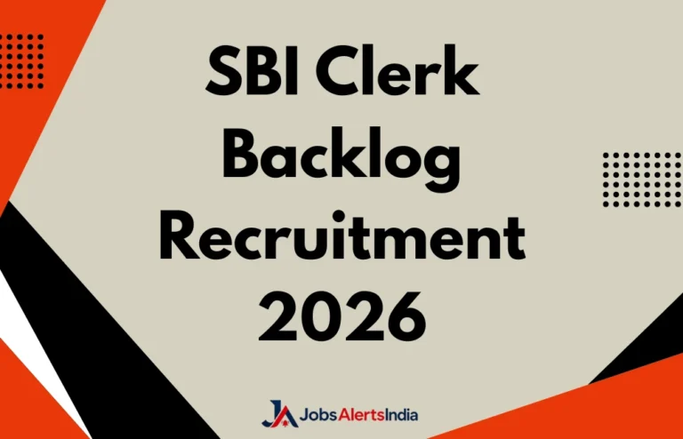 SBI Clerk Backlog Recruitment 2026
