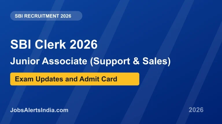 SBI Clerk 2026 Junior Associate