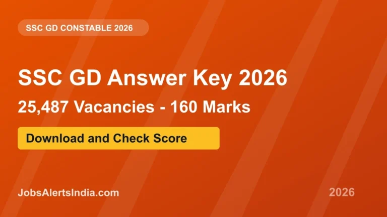 SSC GD Answer Key 2026 25487 Vacancies
