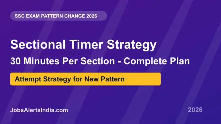 SSC Sectional Timer Strategy 2026